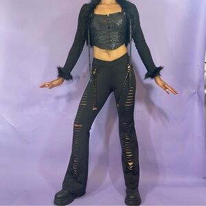 Distressed Flare Pants